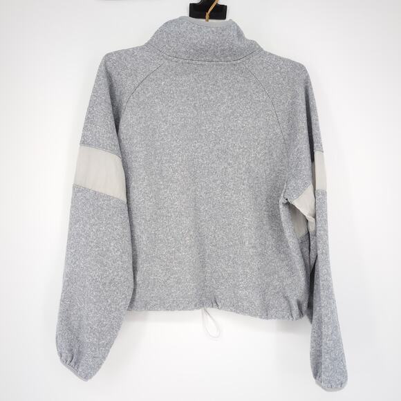 Victoria Secret PINK Grey/Gray Half Zip Cropped Fleece Sweatshirt - Size M - GUC - Picture 3 of 11